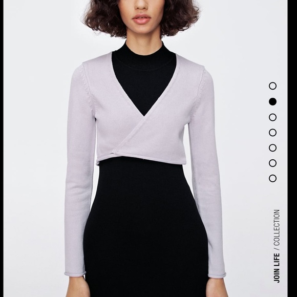 ZARA Light purple Knit wrap top (jacket/cardigan) - Picture 6 of 10